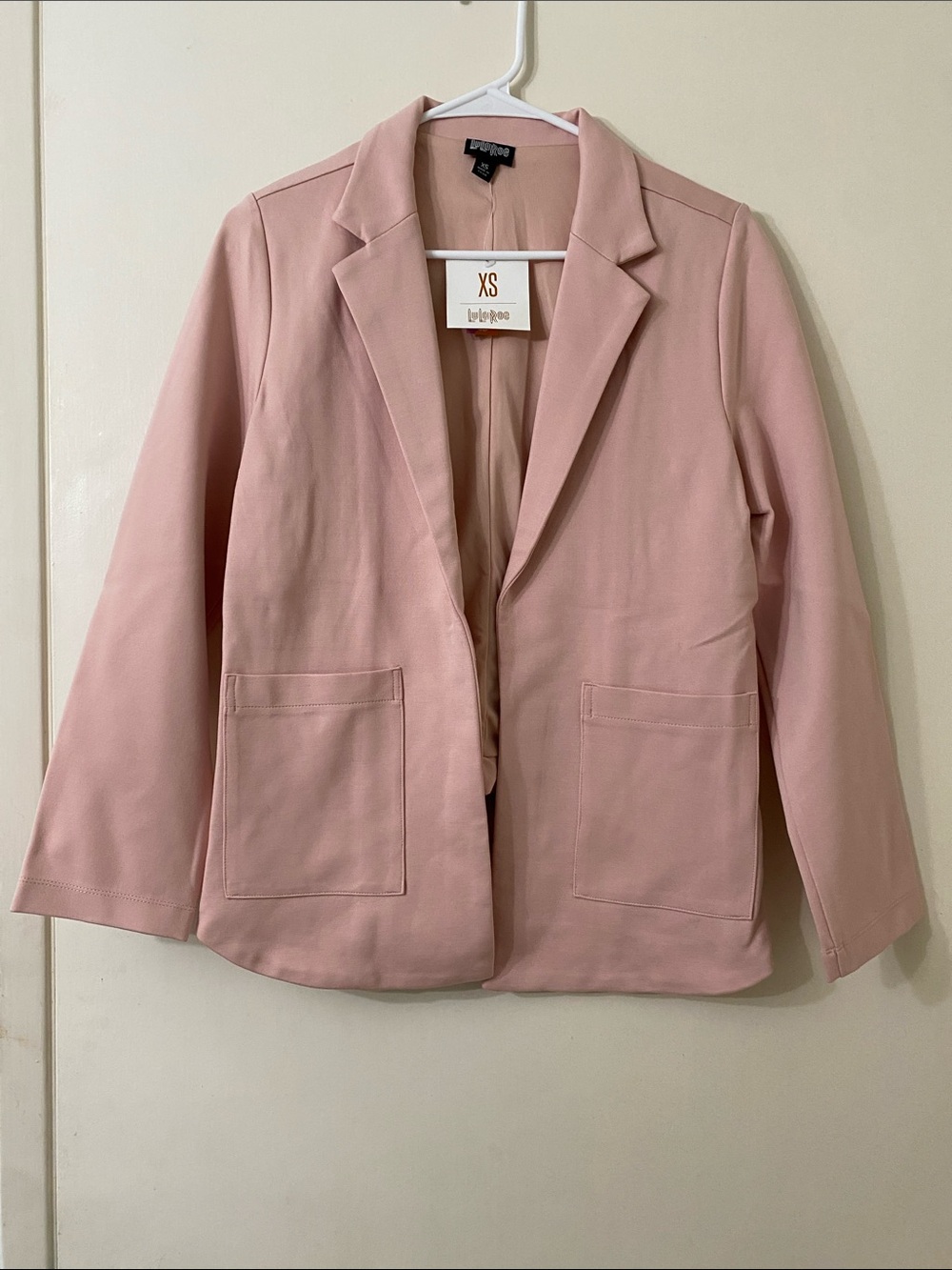 LuLaRoe Blush Pink Open-Front Blazer